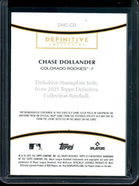 2025 Topps Definitive Chase Dollander Nameplate Relic 1/1 #DNC-CD Rockies