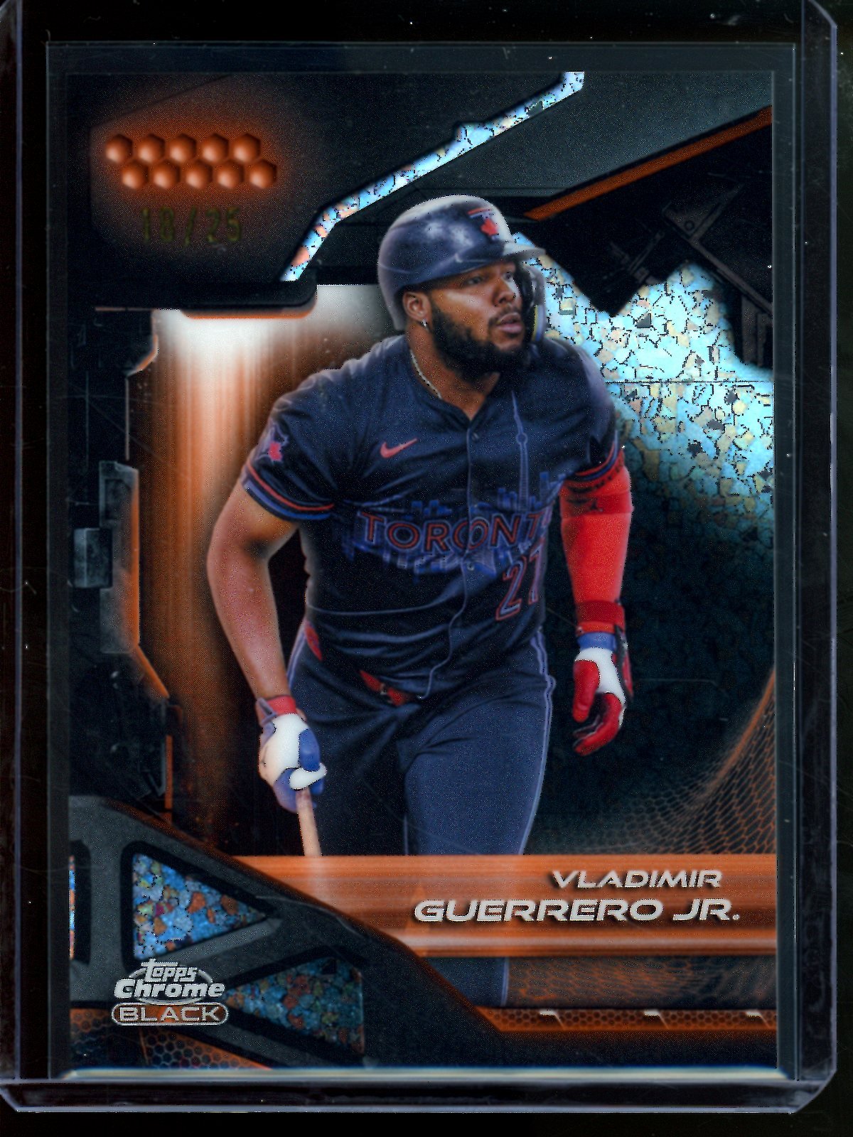 2026 Topps Black Vladimir Guerrero Jr Orange Refractor /25 Blue Jays