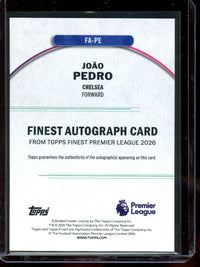 2026 Topps Finest Joao Pedro Blue Refractor Autograph /150 Chelsea