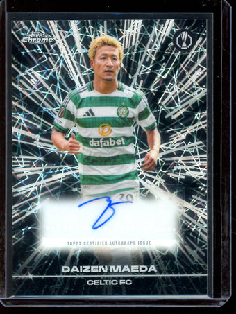compare product 2026 Topps Chrome Daizen Maeda Black Lazer Autograph Celtic Football Club