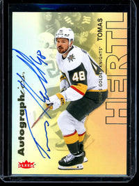 2026 Upper Deck Fleer Tomas Hertl Autographics #A-TH Golden Knights