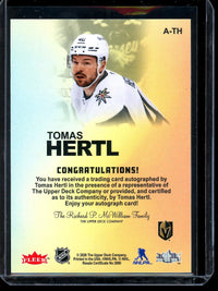 2026 Upper Deck Fleer Tomas Hertl Autographics #A-TH Golden Knights