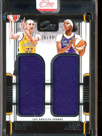 2025 Panini One and One Cameron Brink / Rickea Jackson Dual Memorabilia /49 Encased Sparks
