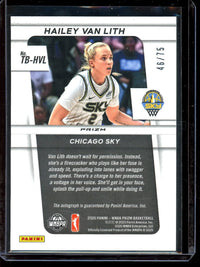 2025 Panini Prizm Hailey Van Lith Blue Rookie Autograph /75 Chicago Sky