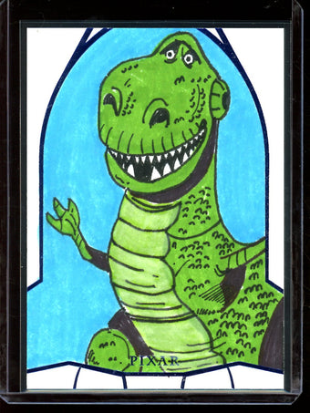 compare product 2025 Topps 30 Years of Toy Story Dinosour 1/1 Sketch Card John Pleak