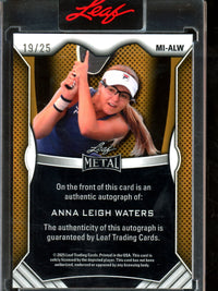 2025 Leaf Metal Anna Leigh Waters Red Cracked Ice Autograph /25 Inscribed