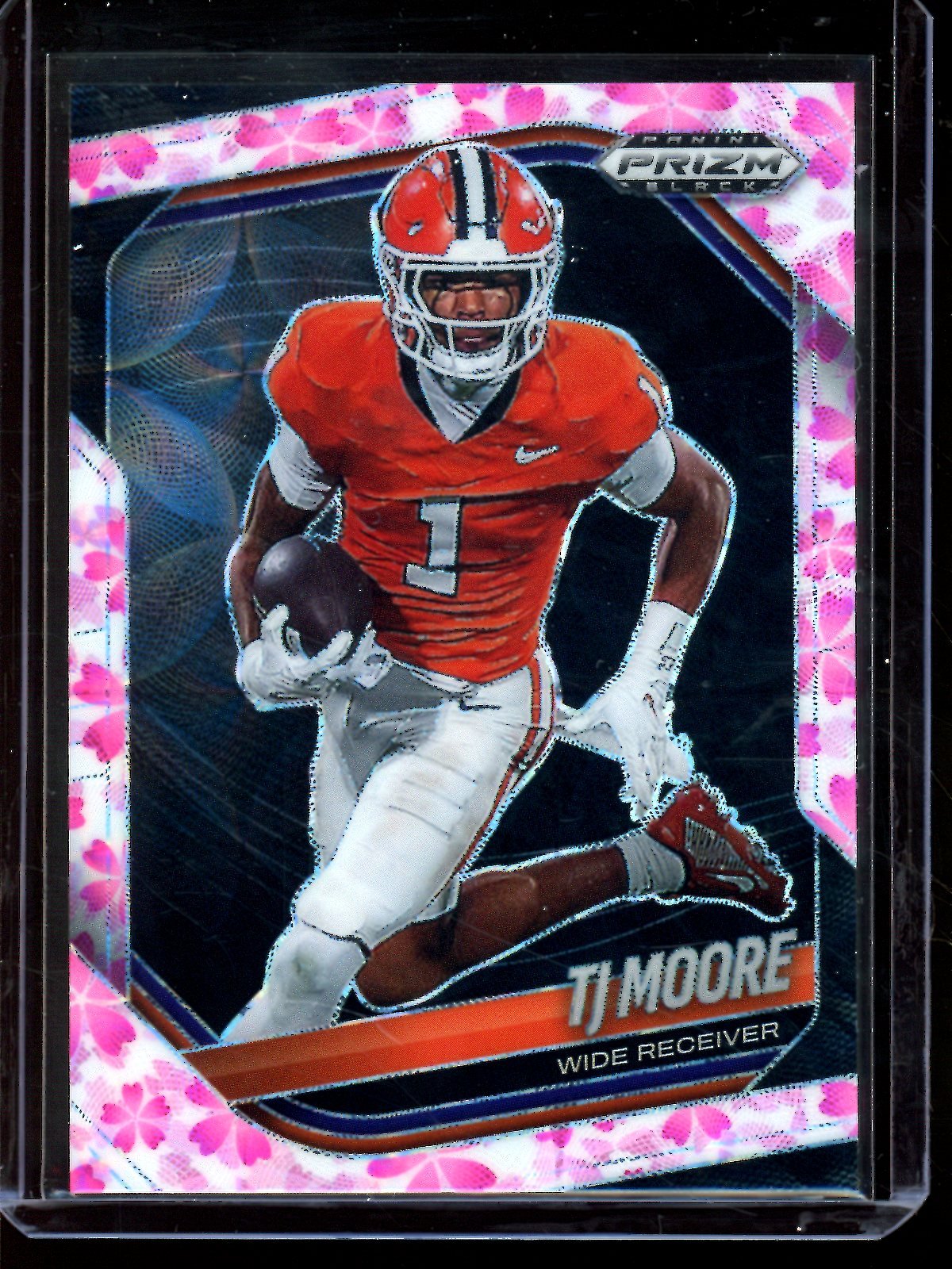 2025 Panini Prizm Black TJ Moore Cherry Blossom /20 Clemson