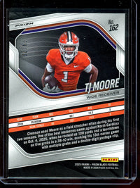 2025 Panini Prizm Black TJ Moore Cherry Blossom /20 Clemson