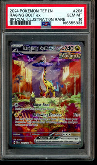 2024 Pokemon Temporal Forces Raging Bolt EX 208/162 PSA 10