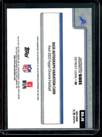 2025 Topps Chrome Jahmyr Gibbs Blue Refractor Autograph /150 Lions