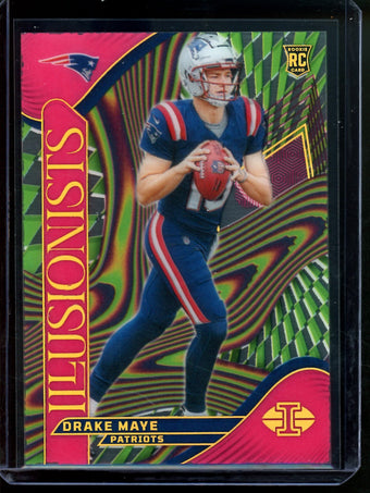 compare product 2024 Panini Illusions Drake Maye Illusionists Rookie /399 Patriots