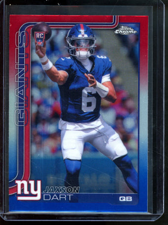 compare product 2025 Topps Chrome Jaxson Dart Red White Blue Rookie Refractor Giants