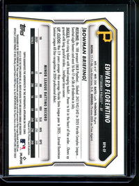 2026 Bowman Edward Florentino 1st Autograph Paper Pirates