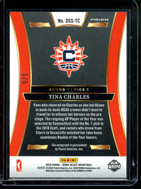 2025 Panini Select Tina Charles Draft Selections Autograph /5 Conneticut