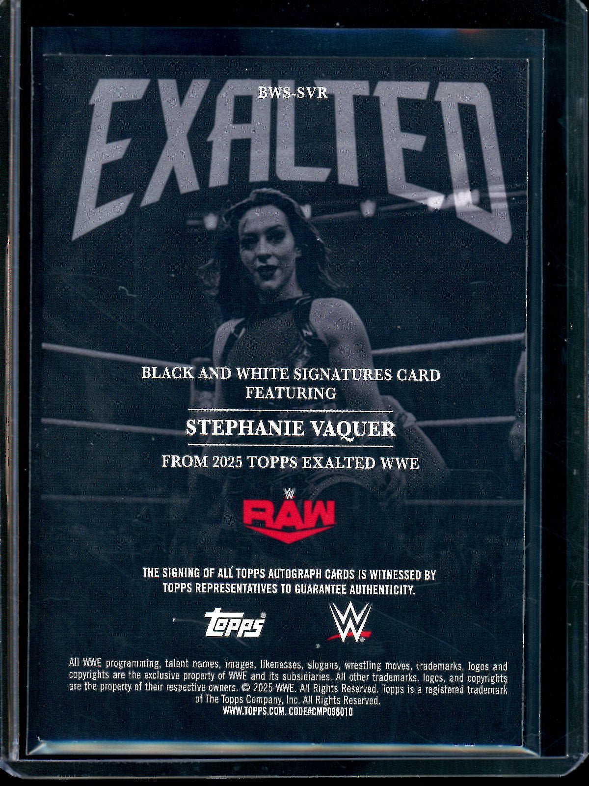 2025 Panini Exalted Stephanie Vaquer Autograph  #BWS-SVR