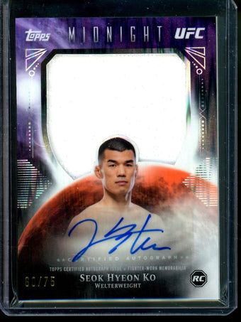 compare product 2026 Topps Midnight Seok Hyeon Ko Rookie Relic Autograph /75