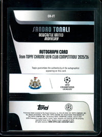 2026 Topps Chrome Sandro Tonali Orange Geometric Autograph /25 Newcastle United