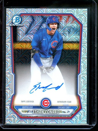 compare product 2026 Bowman Chrome Ethan Conrad Mojo Autograph Refractor Cubs