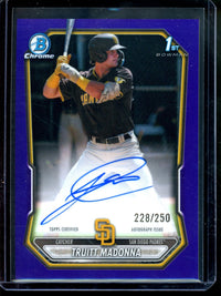 2026 Bowman Chrome Truitt Madonna 1st Purple Autograph /250 Padres