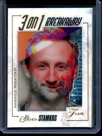 compare product 2026 Upper Deck Flair Steven Stamkos 3 on 1 Breakaway SP Predators