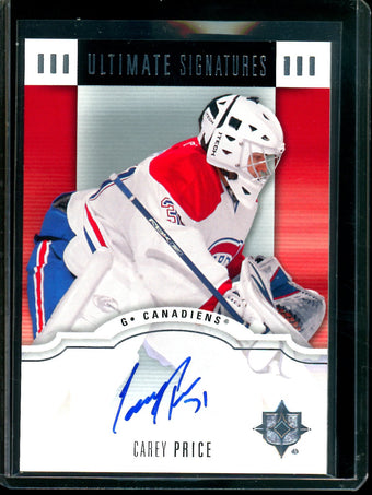 compare product 2008 Upper Deck Ultimate Collection Carey Price Rookie Autograph Canadiens