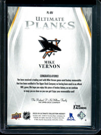2024 Upper Deck Ultimate Collection Mike Vernon Planks Wood Relic /49 Sharks
