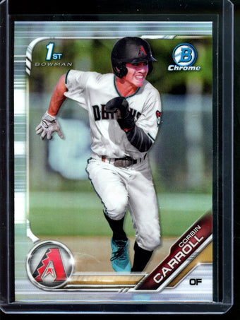 compare product 2019 Bowman Chrome Corbin Carroll 1st Refractor Diamondbacks
