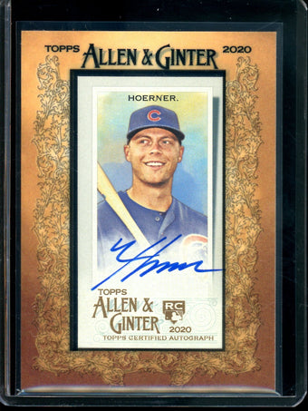 compare product 2020 Topps Allen and Ginter Nico Hoerner Framed Rookie Autograph Cubs