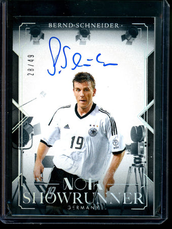 compare product 2025 Panini Noir Bernd Schneider Showrunner Autograph /49 Germany