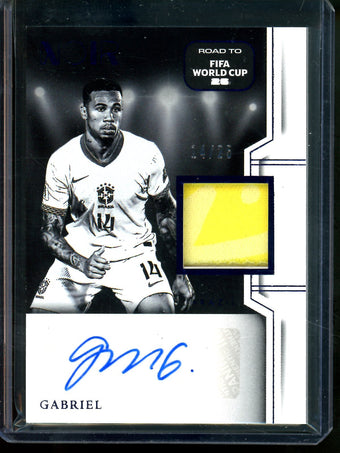 compare product 2025 Panini Noir Gabriel Road to Fifa World Cup Patch Autograph /25 Brazil