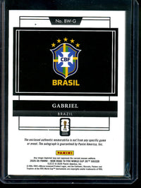 2025 Panini Noir Gabriel Road to Fifa World Cup Patch Autograph /25 Brazil