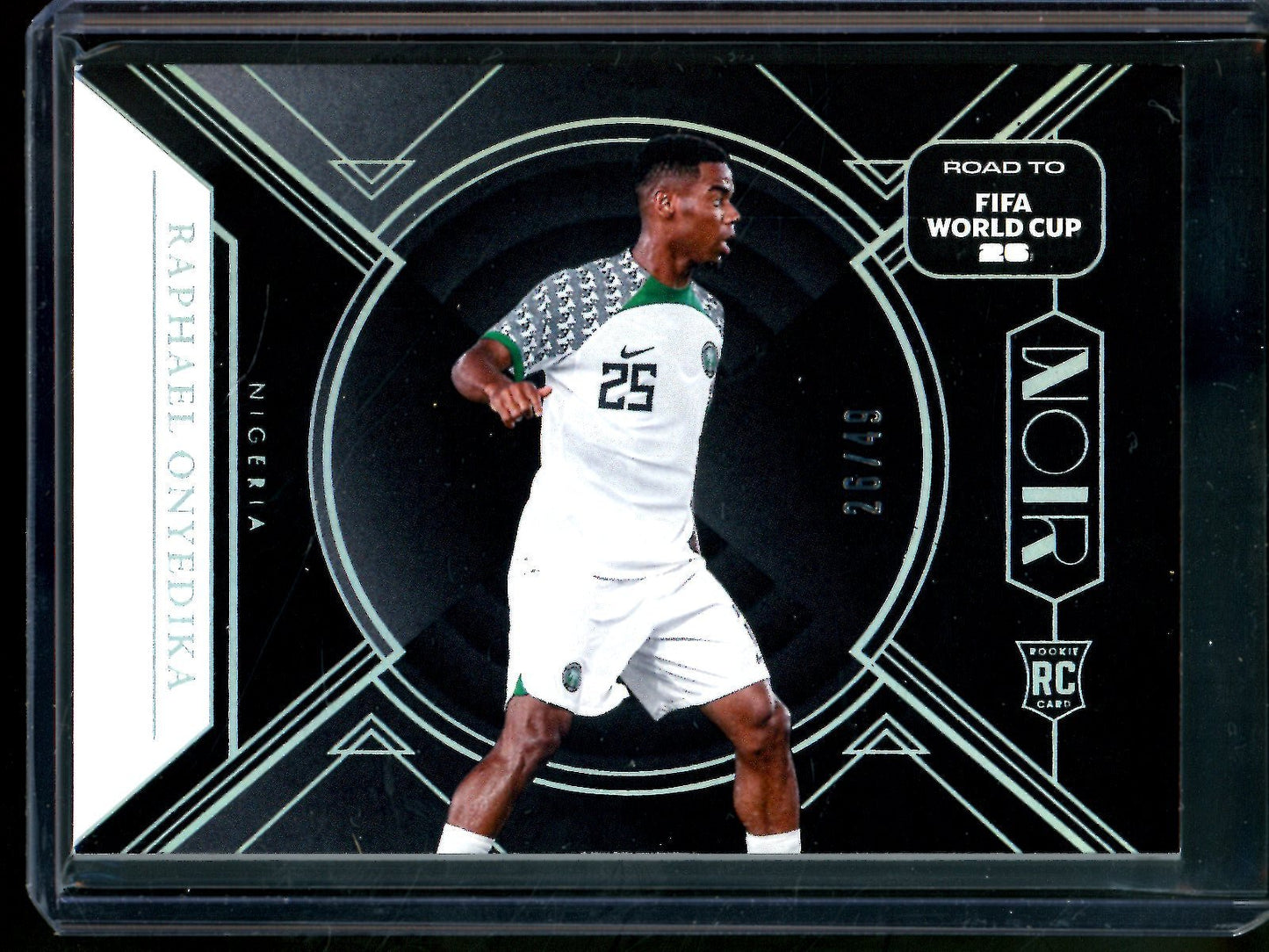 2025 Panini Noir Raphael Onyedika Rookie Road to Fifa World Cup /49 Nigeria
