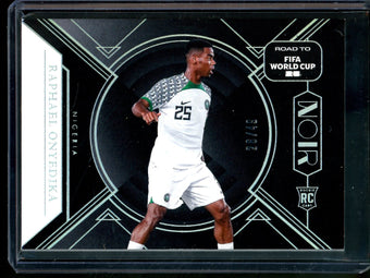 compare product 2025 Panini Noir Raphael Onyedika Rookie Road to Fifa World Cup /49 Nigeria