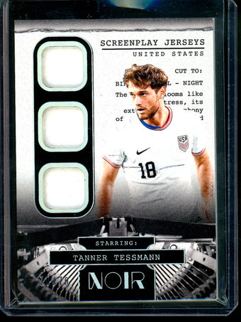 compare product 2025 Panini Noir Tanner Tessmann Screenplay Jerseys Relic /70 USA