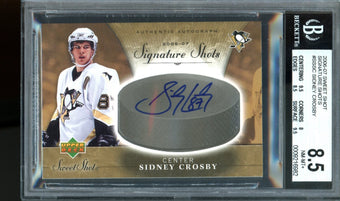 compare product 2006 Upper Deck Sweet Shot Sidney Crosby Signature Shots Autograph BGS 8.5 Penguins