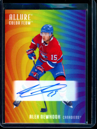 compare product 2026 Upper Deck Allure Alex Newhook Full Rainbow Autograph #RA-AN Canadiens