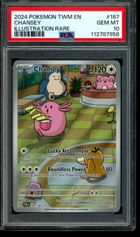 2024 Pokemon Twilight Masquerade Chansey 187/167 PSA 10