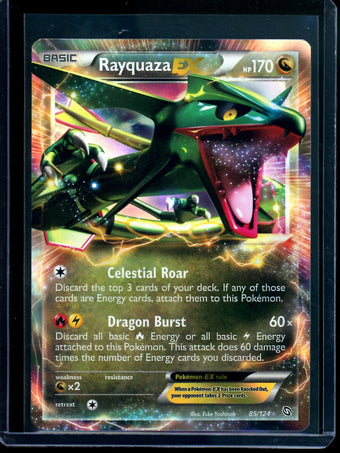 compare product 2012 Pokemon Dragons Exalted Rayquaza EX 85/124
