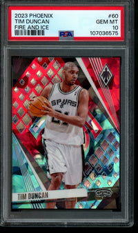 2023 Panini Phoenix Tim Duncan Fire and Ice /25 PSA 10 Spurs