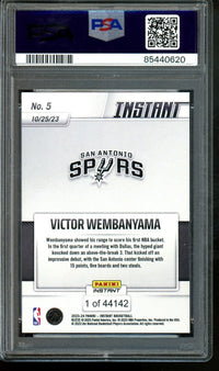 2023 Panini Instant Victor Wembanyama Rookie Card #5 PSA 9 Spurs