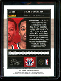 2024 Panini One and One Bilal Coulibaly Rookie /25 Wizards