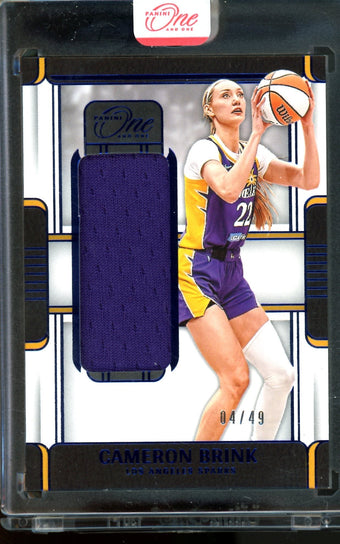 compare product 2025 Panini One and One Cameron Brink Jersey Relic /49 Sealed Sparks