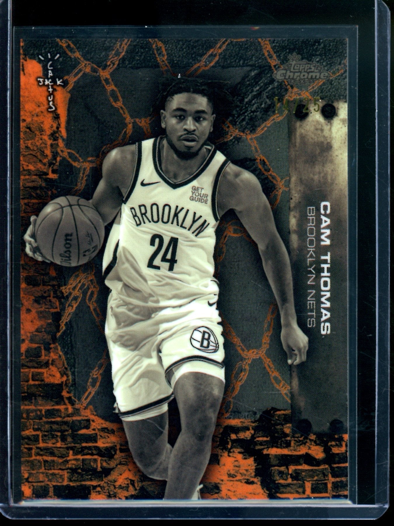 2026 Topps Cactus Jack Cam Thomas Orange Refractor /25 Nets