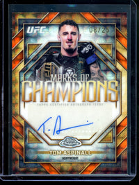 2026 Topps Chrome Tom Aspinall Marks of Champions Autograph Orange /25