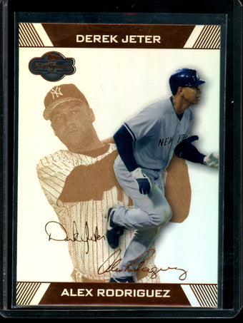 compare product 2007 Topps Co-Signatures Jeter / Rodriguez Gold Refractor /50 Yankees