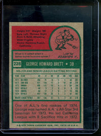 1975 Topps Mini George Brett Rookie Card #228 NM-MT Royals