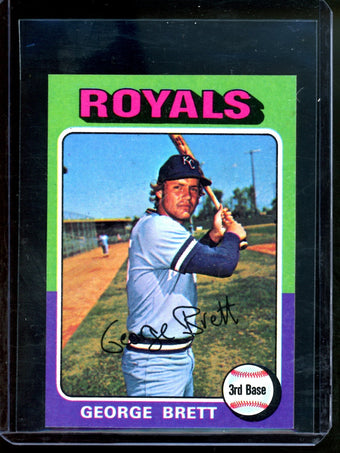 compare product 1975 Topps Mini George Brett Rookie Card #228 NM-MT Royals