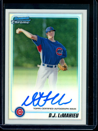 compare product 2010 Bowman Chrome DJ LeMahieu Refractor Autograph /500 Cubs / Yankees