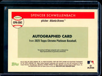 2025 Topps Platinum Spencer Schwellenbach Rookie Autograph Braves