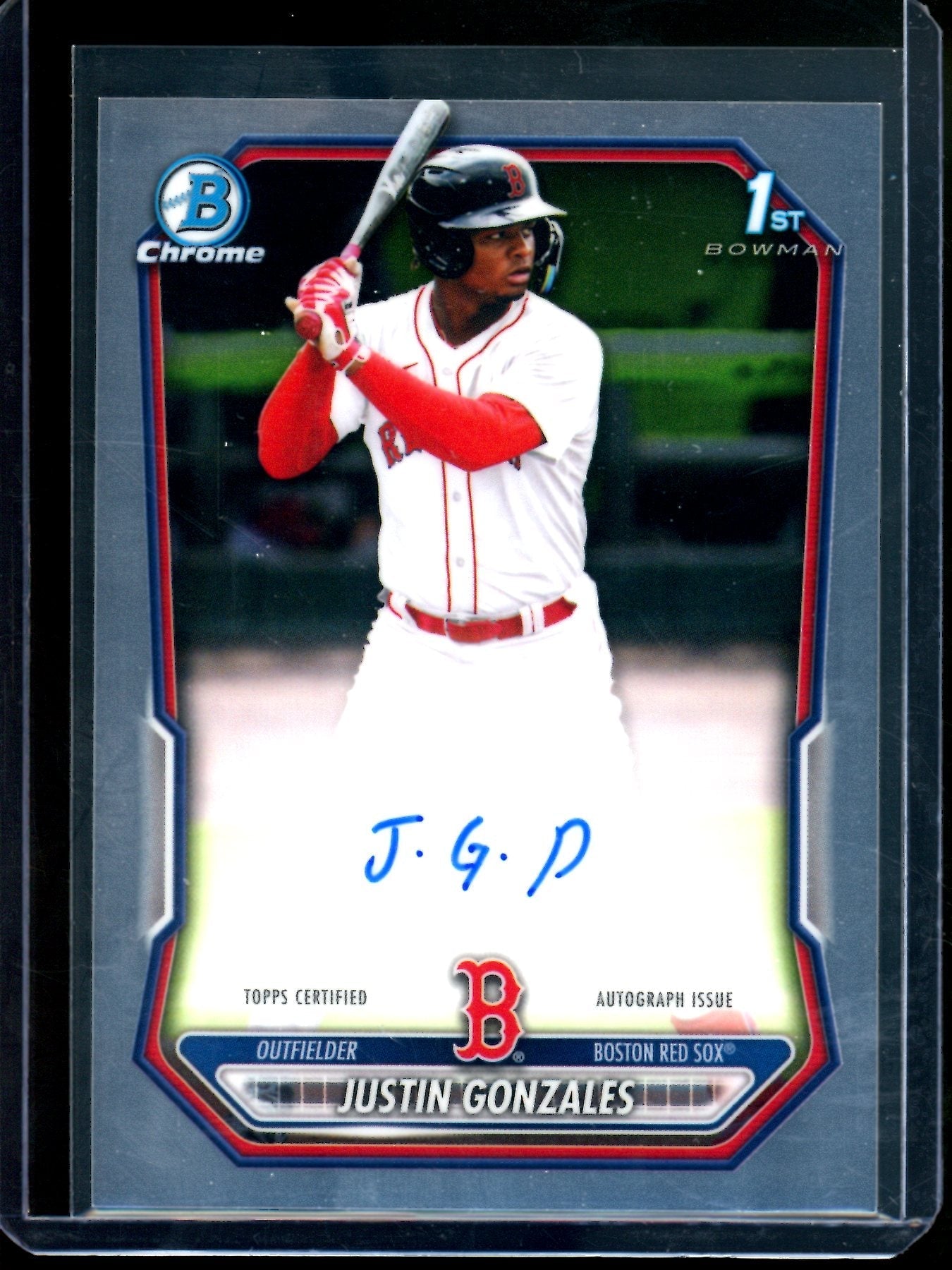 2026 Bowman Chrome Justin Gonzales 1st Autograph Red Sox